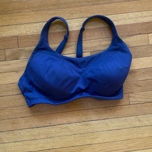 Dark gray/ navy high impact sports bra